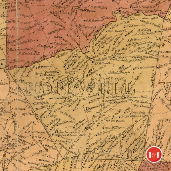 HOPEWELL TOWNSHIP MAP - 1877 & 1896 - Anderson County