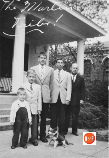 It appears this image of the Martin family was taken at #103 Vanderhorst Street showing the Baptist Church in the rear of the image.