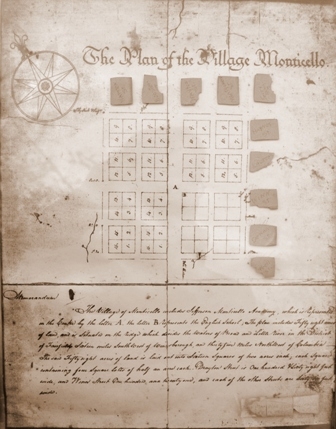 The town of Monticello was designed along a planned street system to attract growth to the community which never arrived.