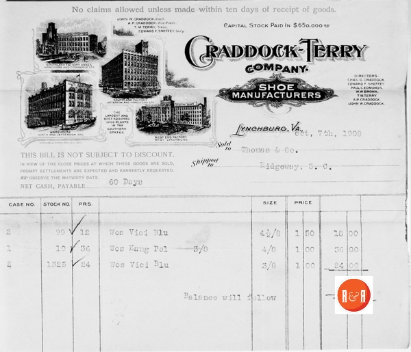 The Craddock Terry Shoe Manu. Company Fairfield County