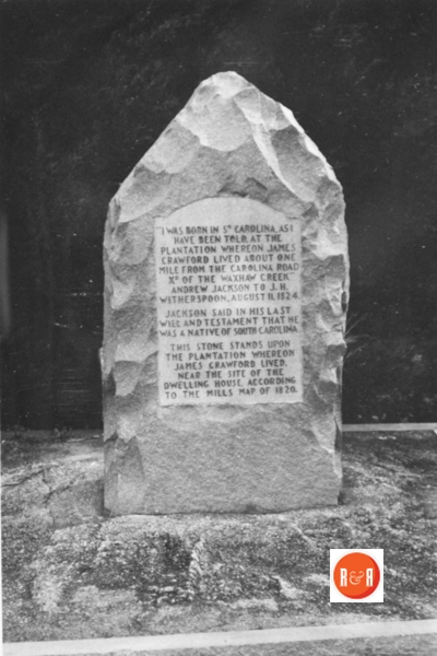 Courtesy of the S.C. Dept. of Archives and History / Monument attributed to Mr. Sassi of Rock Hill, S.C.