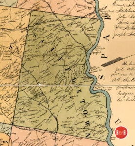 SCUFFLETOWN TOWNSHIP MAP - 1883 - Laurens County