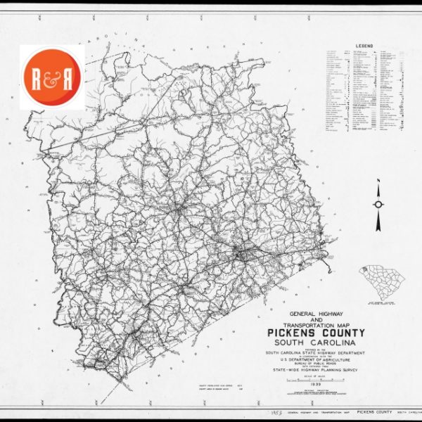 Pickens County Old SCDOT Maps Pickens County