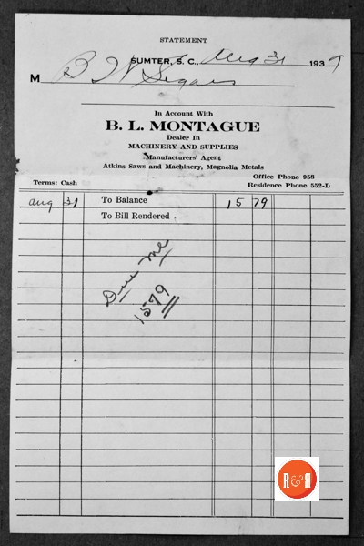 B. L. Montague And Company - Sumter County