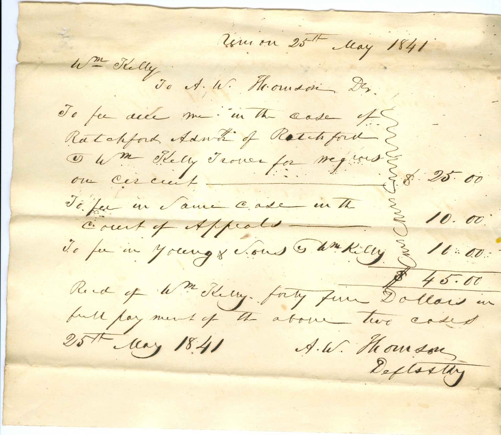 Kelly Court Case - 1841 (A.W. Thomson)