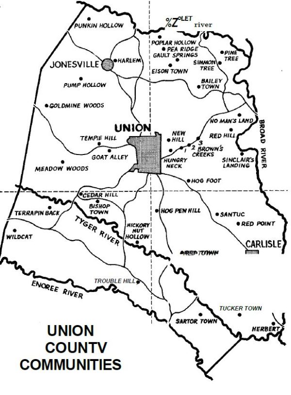 union co sc township map